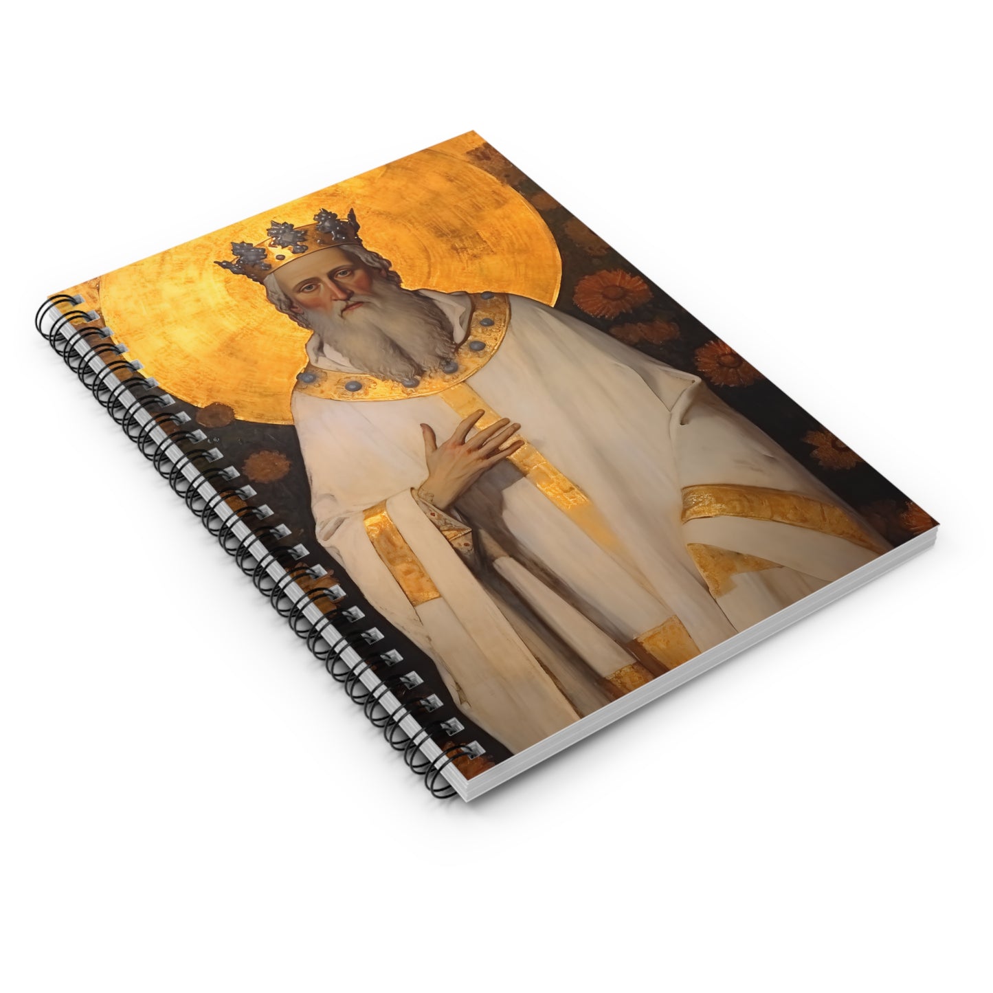 Saint Edward the Confessor - Sanctified Souls Art - Religious Based Notebook - Spiral Notebook - Ruled Line