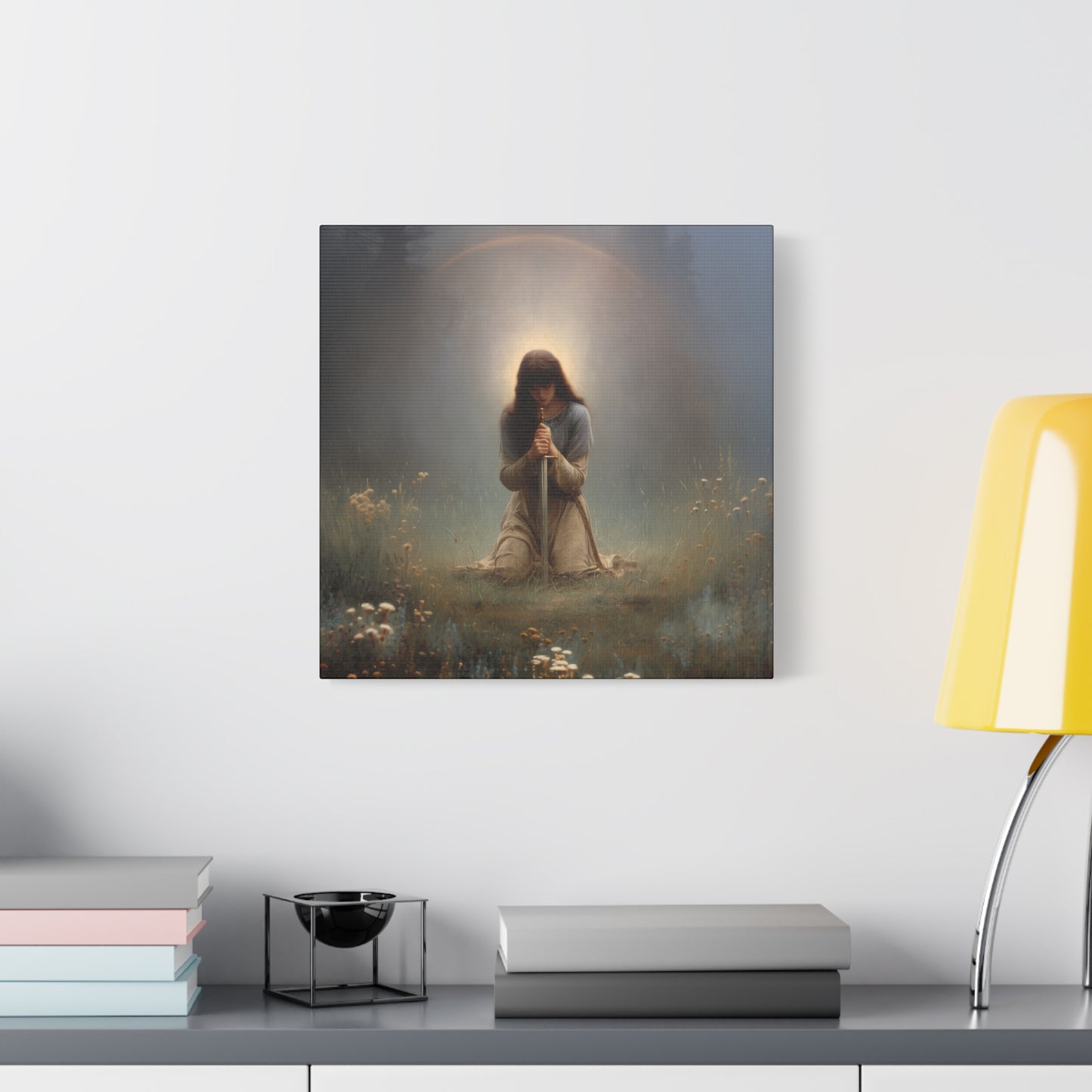 Saint Joan of Arc -  Museum Wrapped Canvas - Sanctified Souls Print - Religious Art for your Home - Catholic Patron Saint Art
