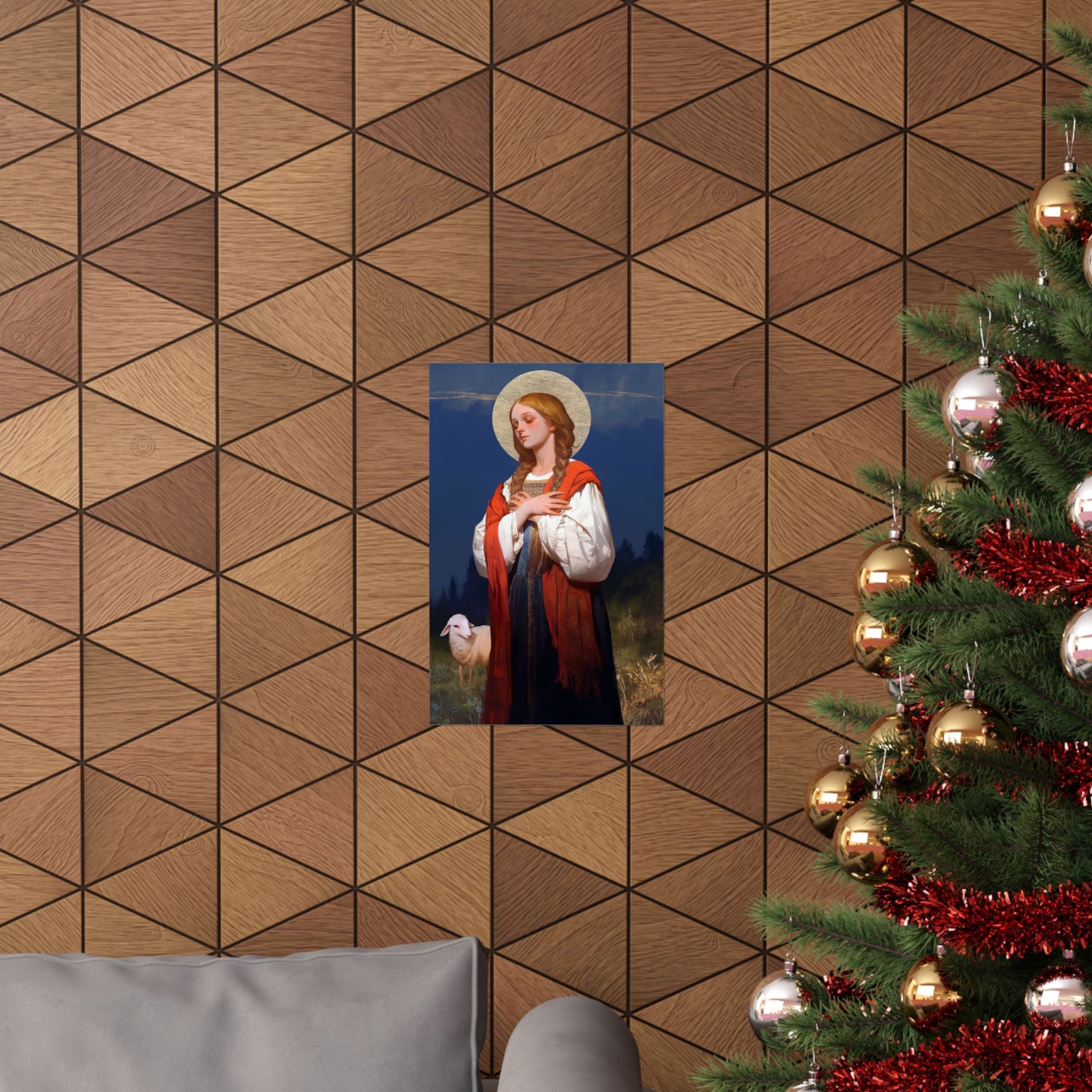 Saint Genevieve - Sanctified Souls Print - Multiple Sizes - Premium Matte Vertical Posters