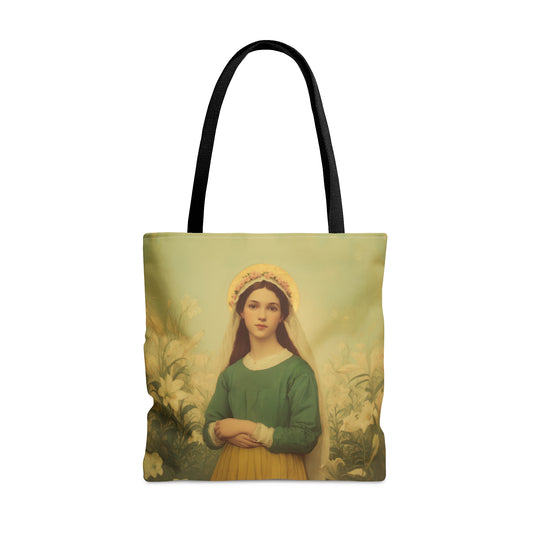 Saint Maria Goretti - Tote Bag - Large Medium Small Faith Art Bag - Bible Study Faith Purse - Double Sided