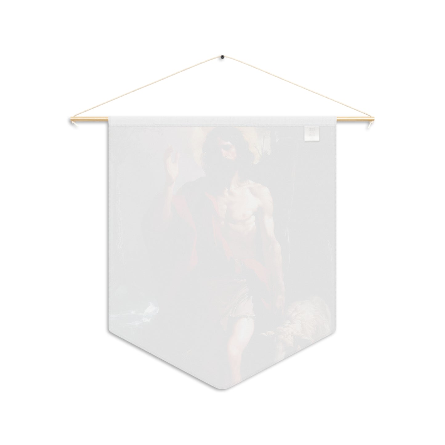 Saint John the Baptist Pennant / Banner / Wall Hanging - Prayer room art - 18" x 21" - Catholic - Large Banner