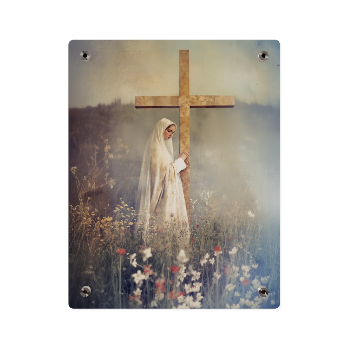 The Feast of the Exaltation of the Holy Cross Wall Art Panel - Ready to Hang Acrylic Print - Catholic Saint Art - Patron Saint Print