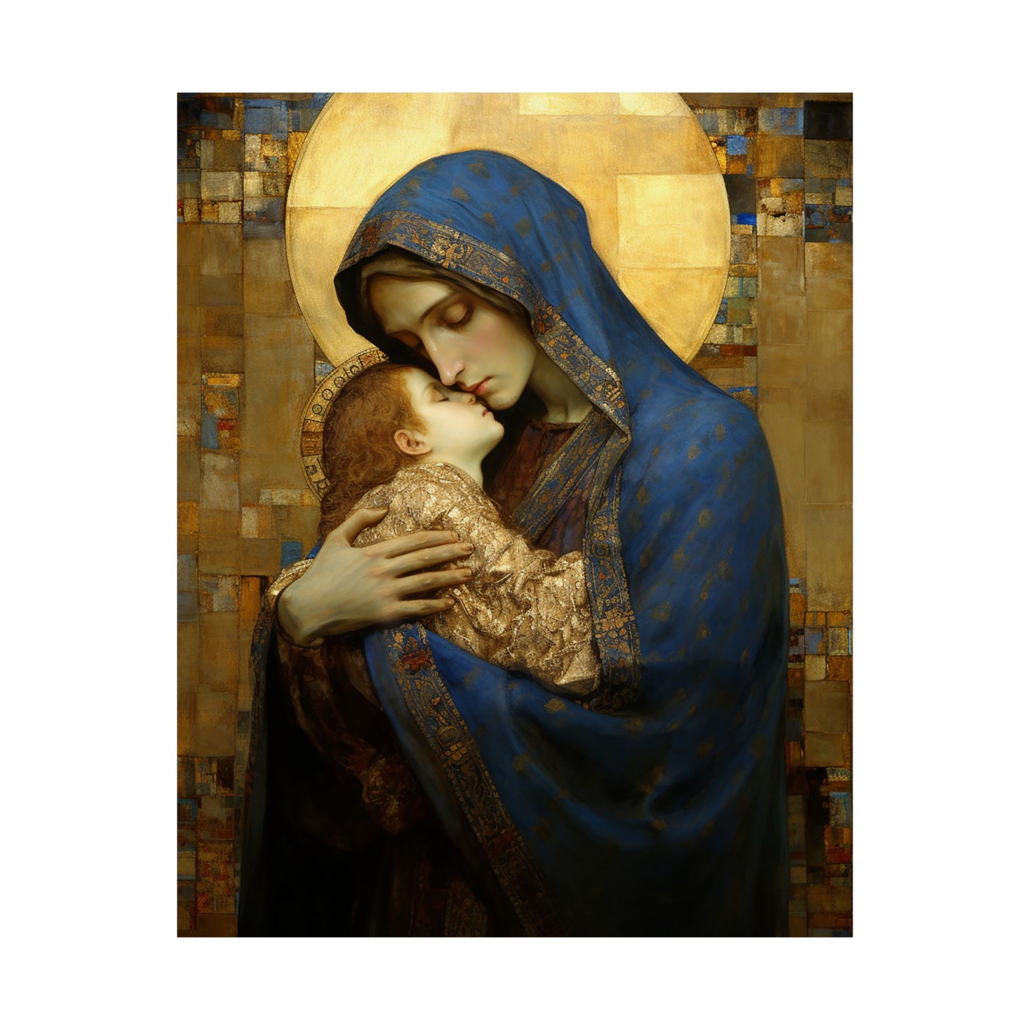 Madonna and Child - Print - Sanctified Souls Print - Multiple Sizes - Premium Matte Vertical Posters - Mary and the Christ Child