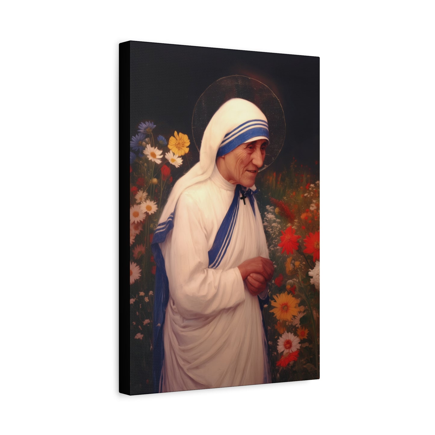 Saint Teresa of Calcutta -  Museum Wrapped Canvas - Sanctified Souls Print - Religious Art for your Home - Catholic Patron Saint Art