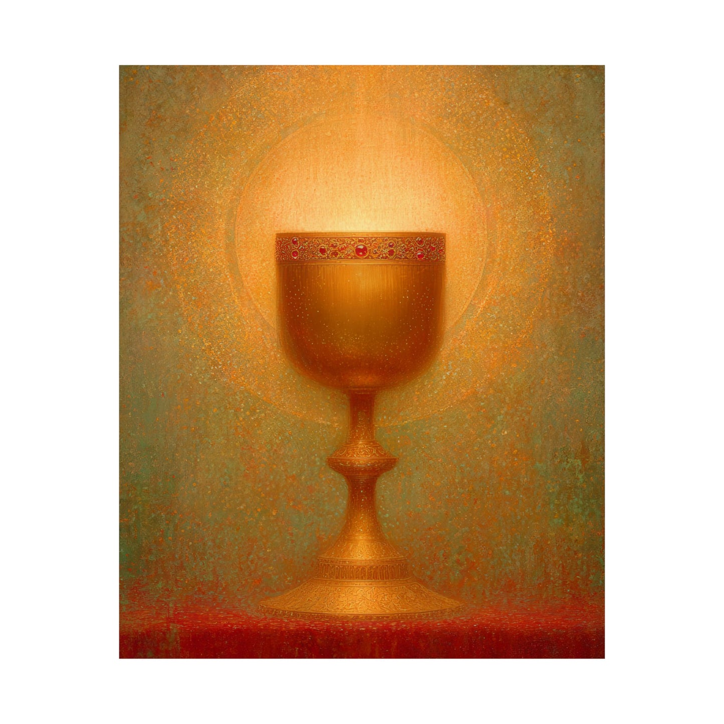 Chalice of the Lamb, Light of the World - The Holy Grail - Sanctified Souls Print - Multiple Sizes - Premium Matte Vertical Posters