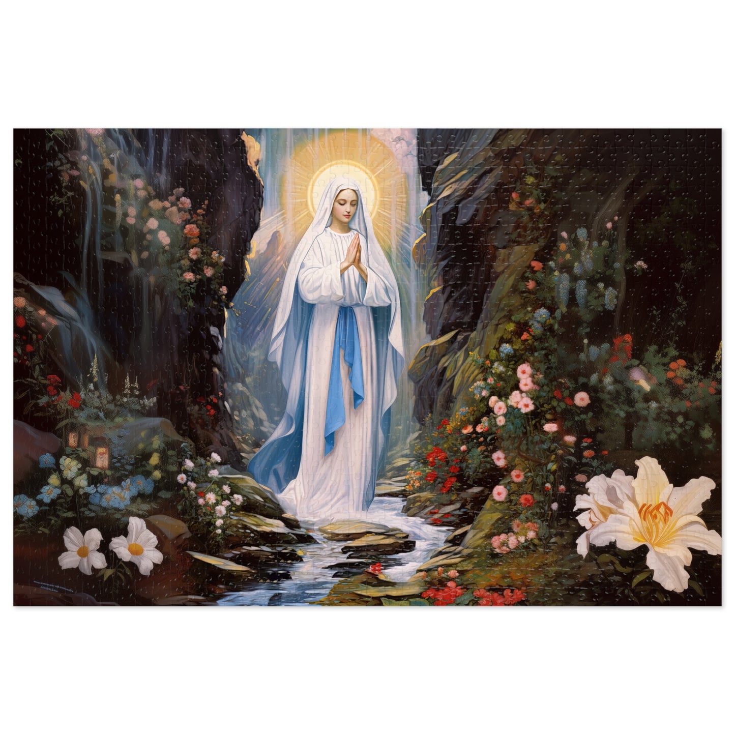 Our Lady of Lourdes - Puzzle and Keepsake Tin - Religious Jigsaw Puzzle (30, 110, 252, 500,1000-Piece) - Religious Puzzle