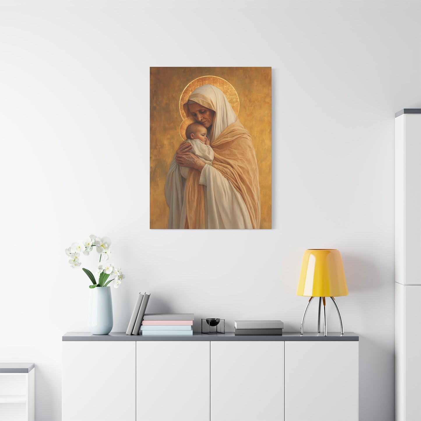 Saint Anna the Prophetess - Museum Wrapped Canvas - Print - Religious Art for your Home - Christian print - Prayer Room Art - Catholic