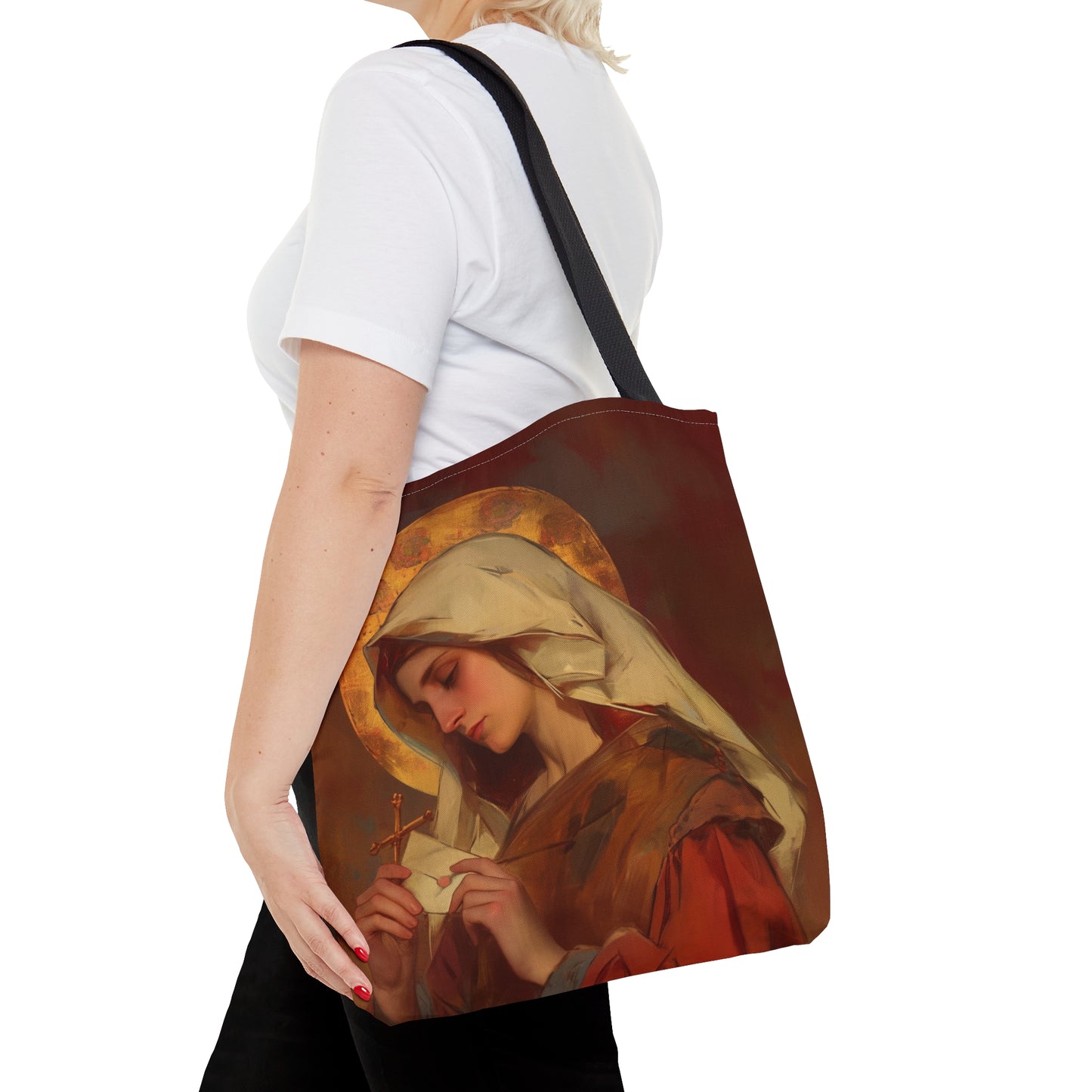 Saint Phoebe Tote Bag - Large Medium Small Faith Art Bag - Catholic Faith Purse - Religious - Prayer Bag - Devotional Purse