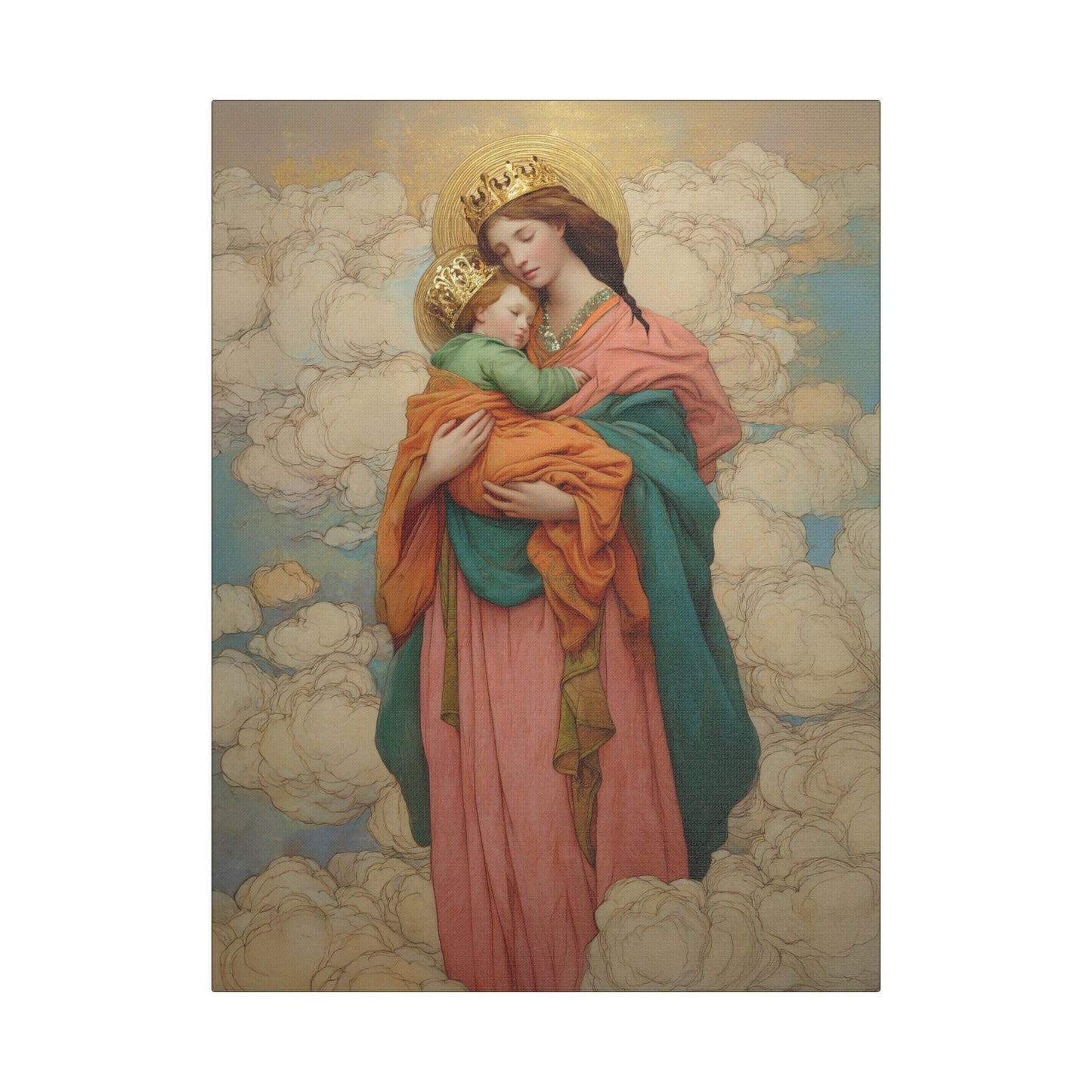 Our Lady of Perpetual Help -  Museum Wrapped Canvas Print - Multiple Sizes - Catholic Home art Matte Canvas