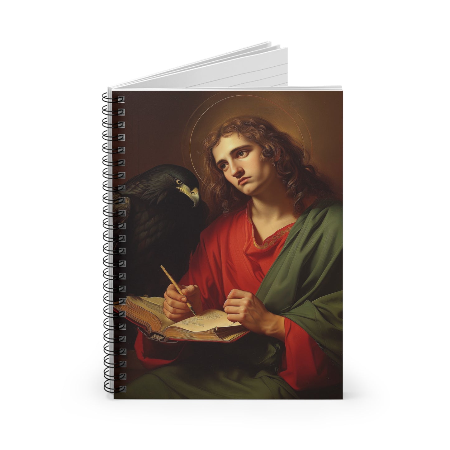 Saint John the Apostle Journal - Sanctified Souls Art - Religious Based Notebook - Spiral Notebook - Ruled Line