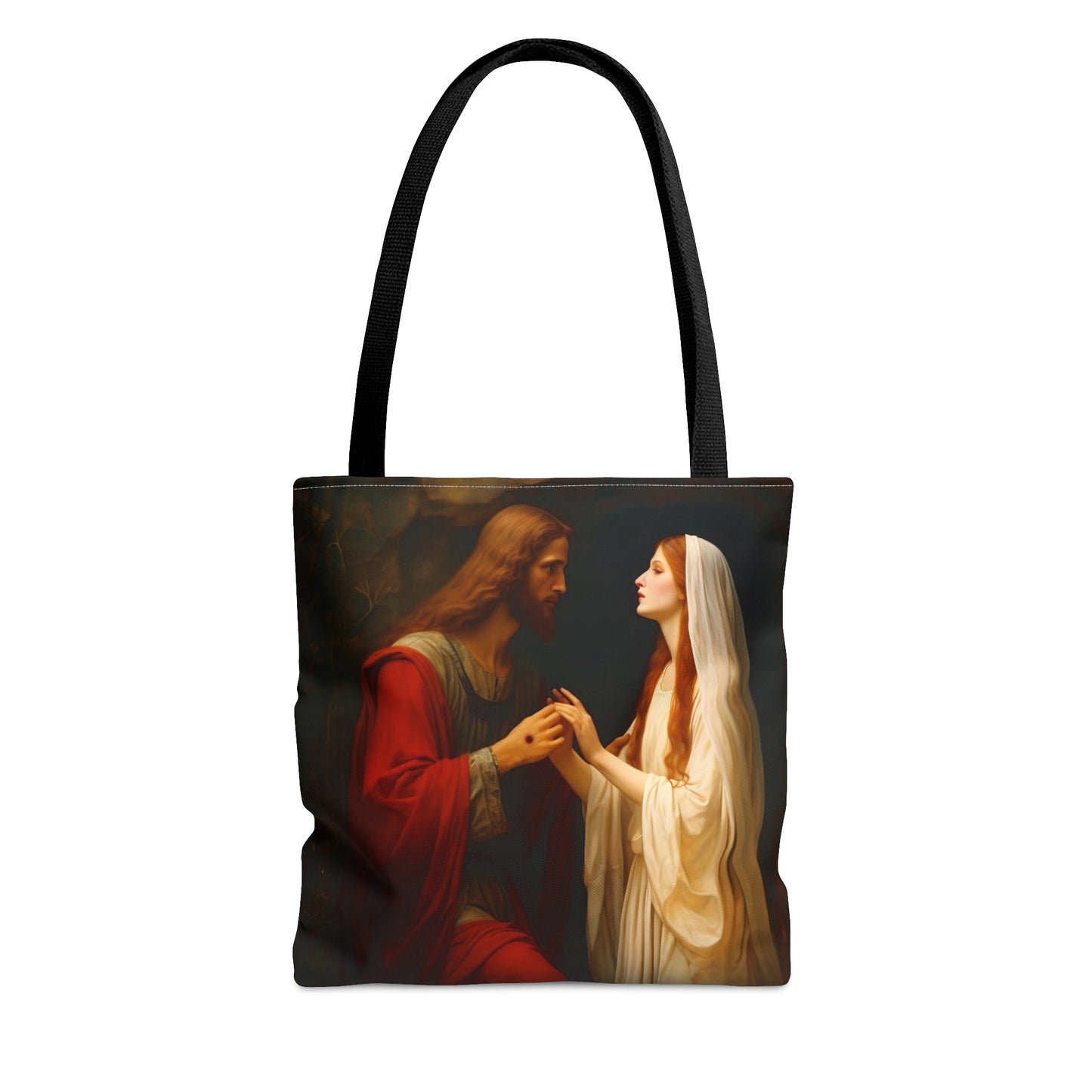 Revelation of Redemption Mary Magdalene and the Risen Christ - Tote Bag - faith inspired carry-all purse