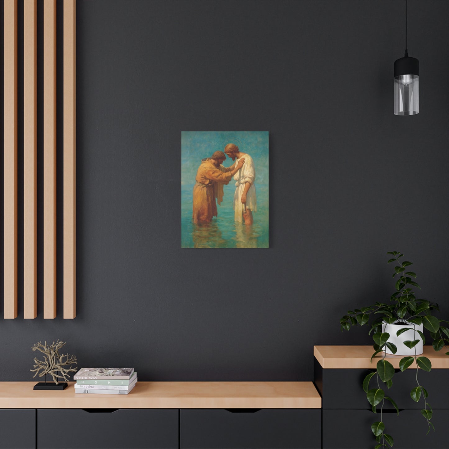 Saint John the Baptist, Servant of the Dawn - Museum Wrapped Canvas - Print - Religious Art for your Home - Christian print - Prayer Room