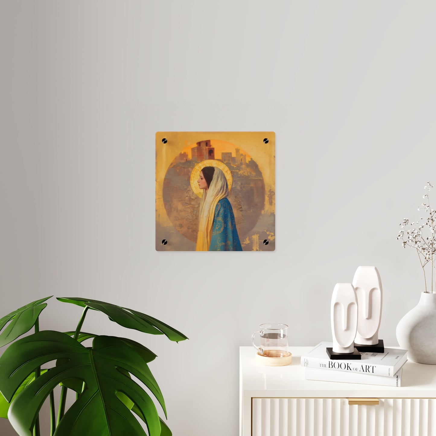 Mary of Nazareth - Mother Mary - Marian Title - Virgin Mary - Wall Art Panel - Ready to Hang Acrylic Print - Saint Art - Catholic Art