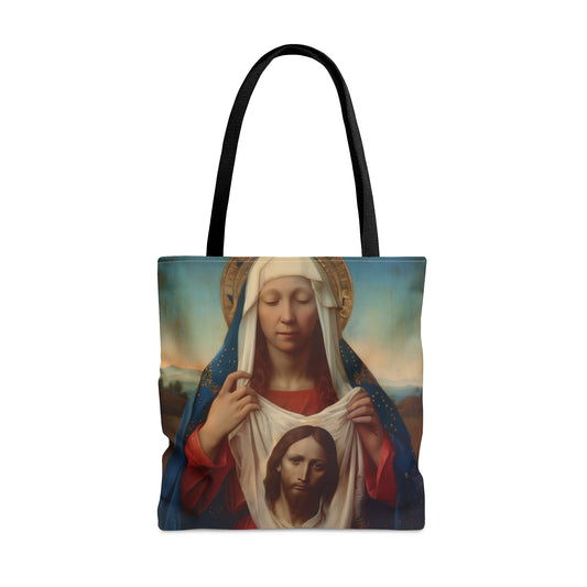 Saint Veronica / Saint Veronica's Veil Tote Bag - Large Medium Small Faith Art Bag - Catholic Faith Purse - Religious Carry All