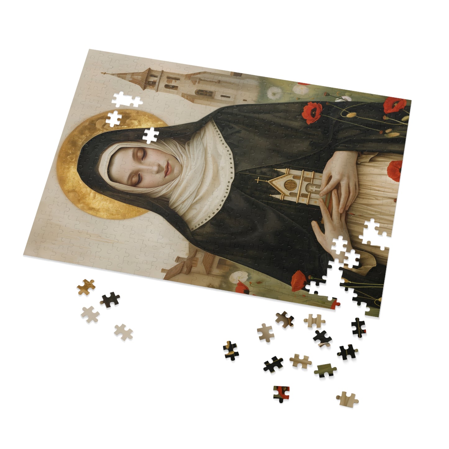 Saint Erentrude - Puzzle and Keepsake Tin - Religious (30, 110, 252, 500,1000) - Religious Catholic Puzzle Art