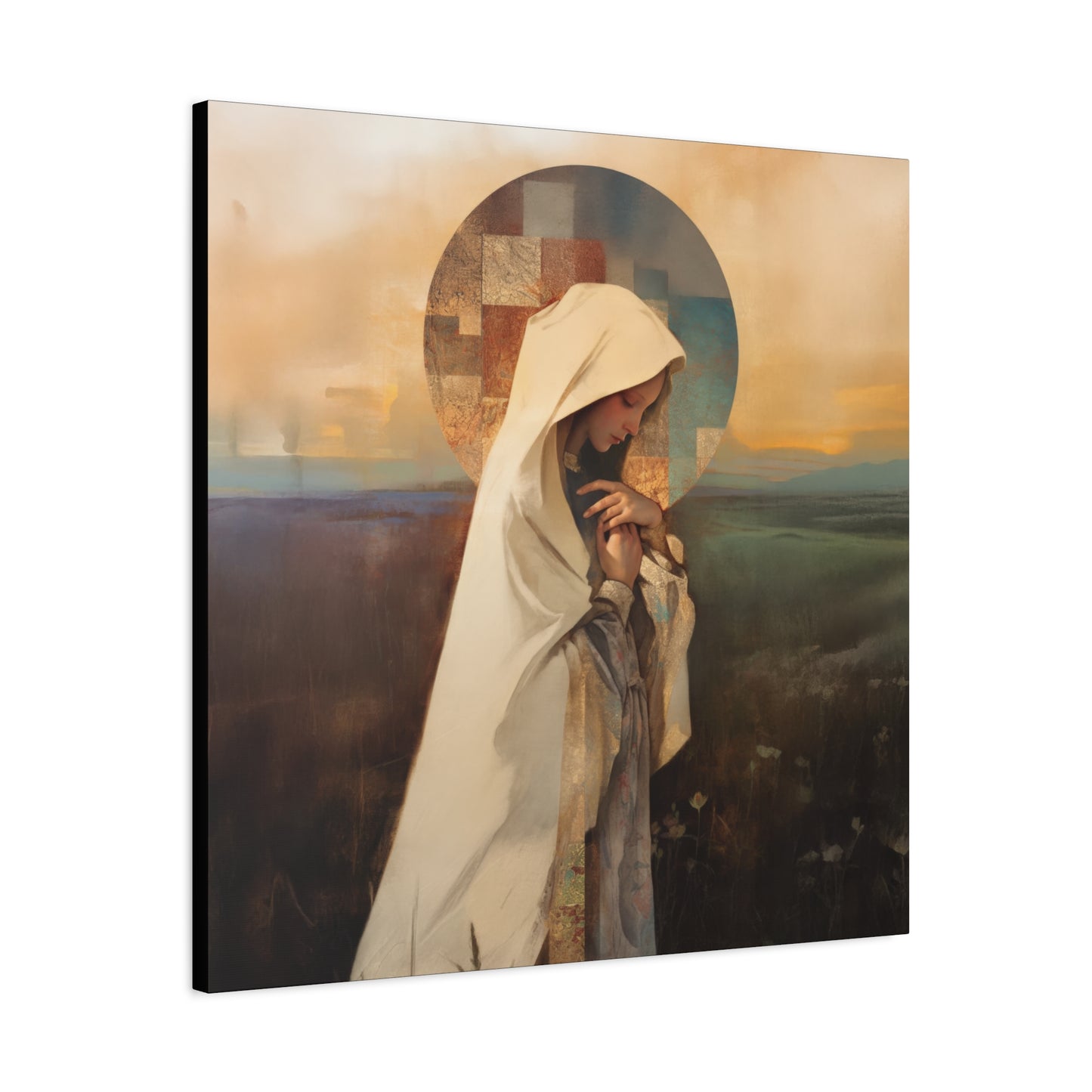 Our Lady of the Prairie - Multiple Sizes - Catholic Home art - Museum Wrapped Canvas - Sanctified Souls Print