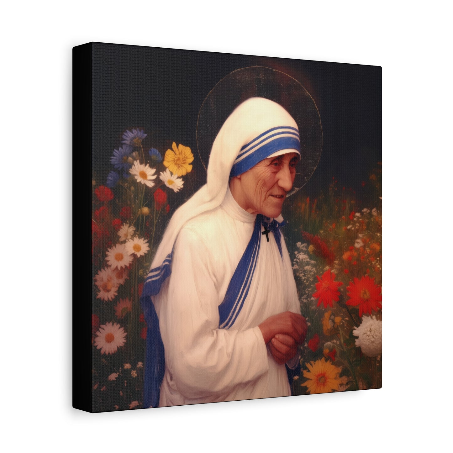 Saint Teresa of Calcutta -  Museum Wrapped Canvas - Sanctified Souls Print - Religious Art for your Home - Catholic Patron Saint Art