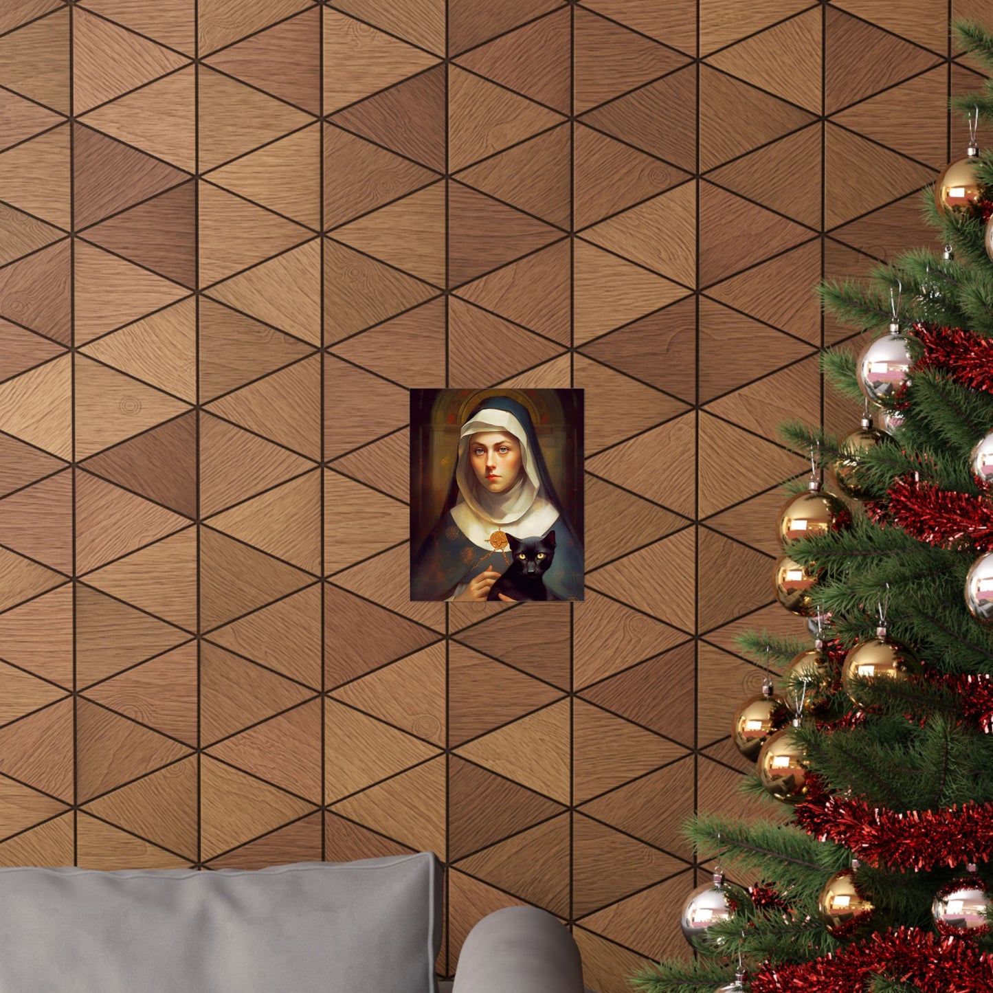 Saint Gertrude - Sanctified Souls Print - Multiple Sizes - Premium Matte Vertical Posters