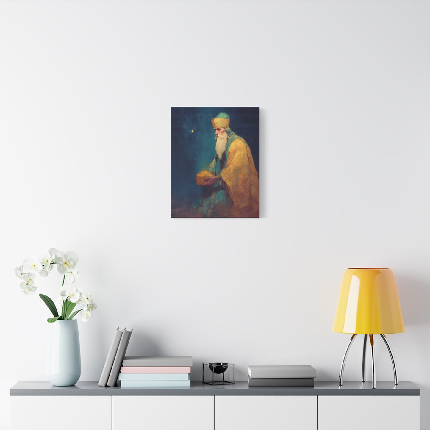 Caspar and the Offering of Worship - 3 Wise Men - Gallery Wrapped Canvas - Print - Religious Art for your Home - Catholic