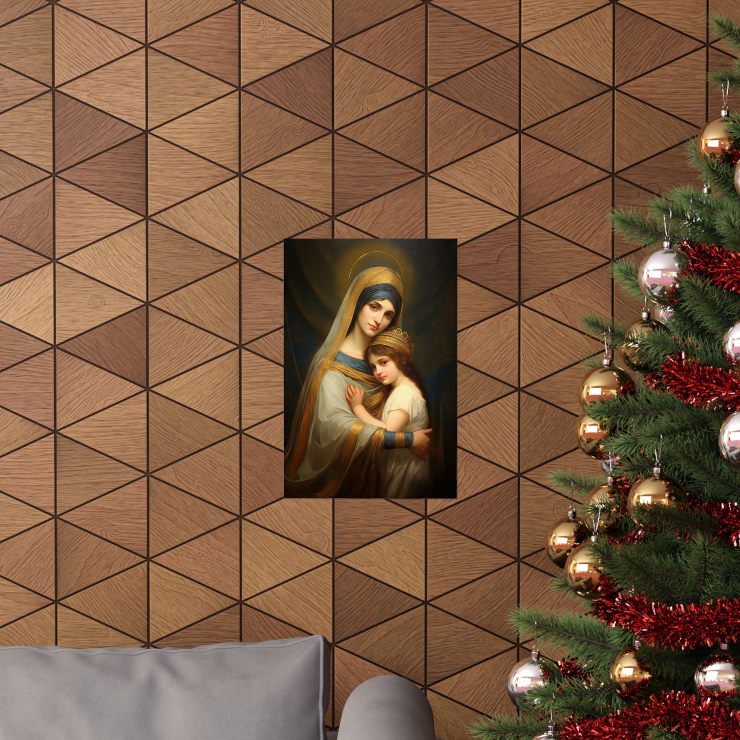 Saint Anne mother to Mary the Blessed Virgin - Sanctified Souls Print - Multiple Sizes - Premium Matte Vertical Posters