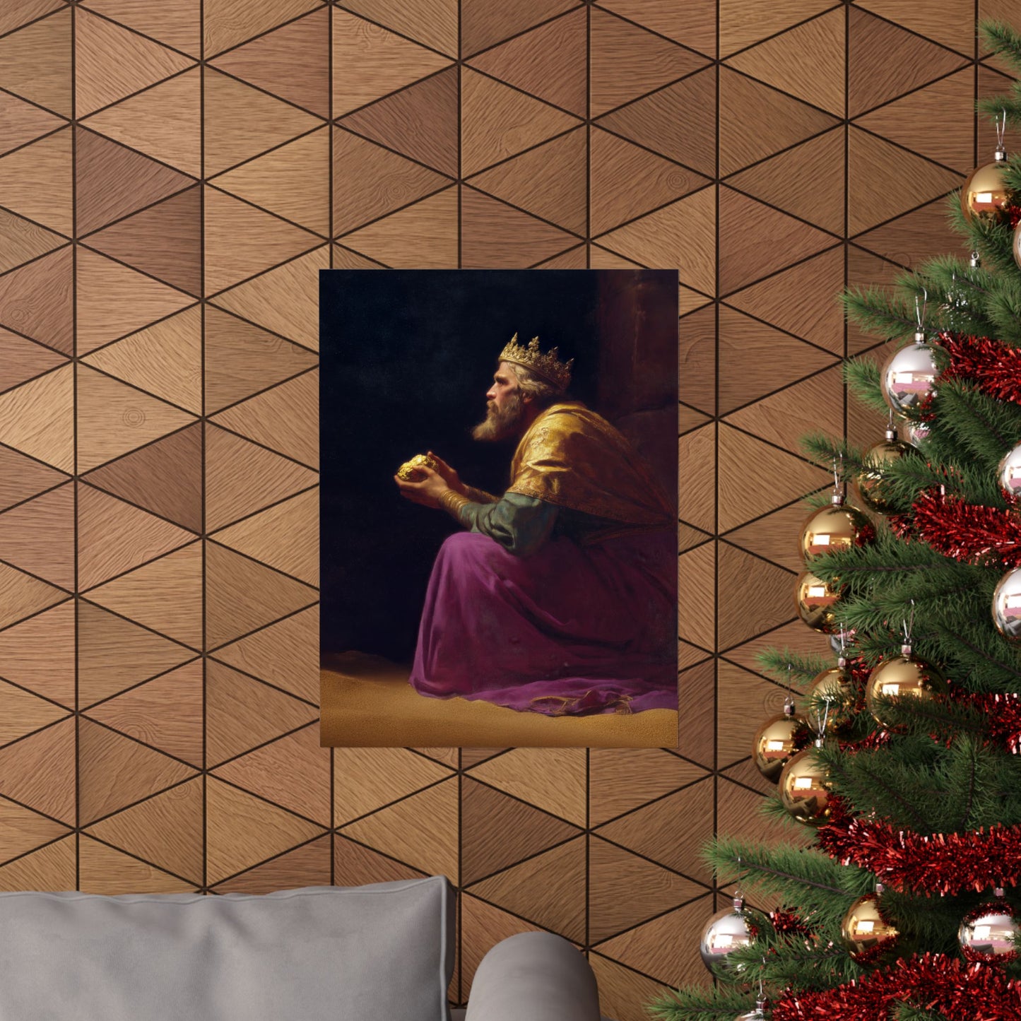 Melchior and the Gift Fit for a King - 3 Wise Men - Sanctified Souls Print - Multiple Sizes - Premium Matte Vertical Posters