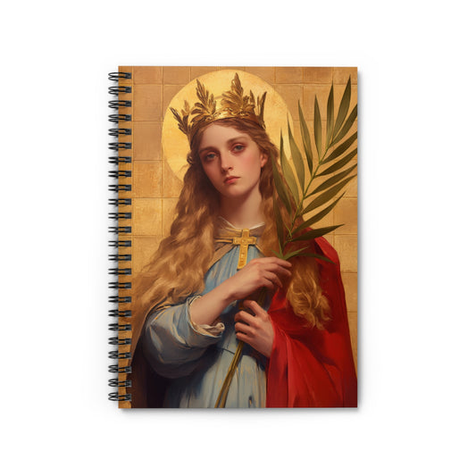 Saint Agrippina - Sanctified Souls Art - Religious Based Notebook - Spiral Notebook