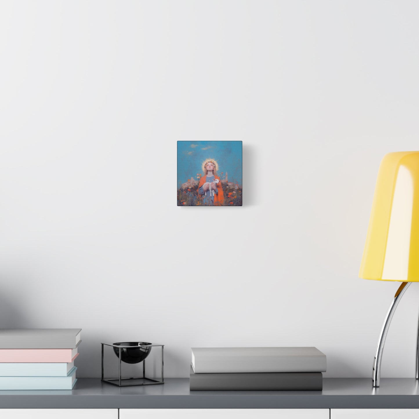 Saint Agnes of Rome -  Museum Wrapped Canvas - Sanctified Souls Print - Religious Art for your Home - Catholic Patron Saint Art