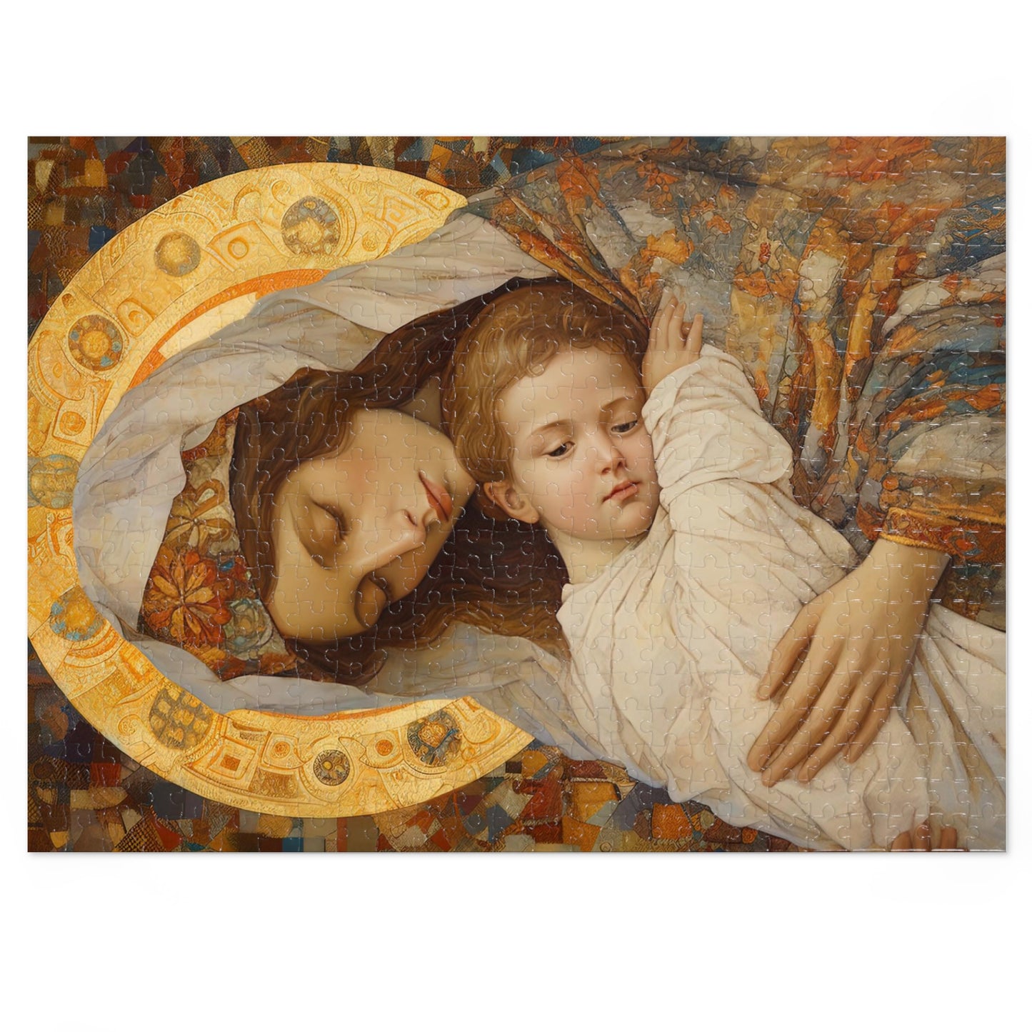 Cradle of Grace - Madonna and the Newborn Christ - Puzzle and Keepsake Tin - Jigsaw Puzzle (30, 110, 252, 500,1000-Piece) - Religious Puzzle