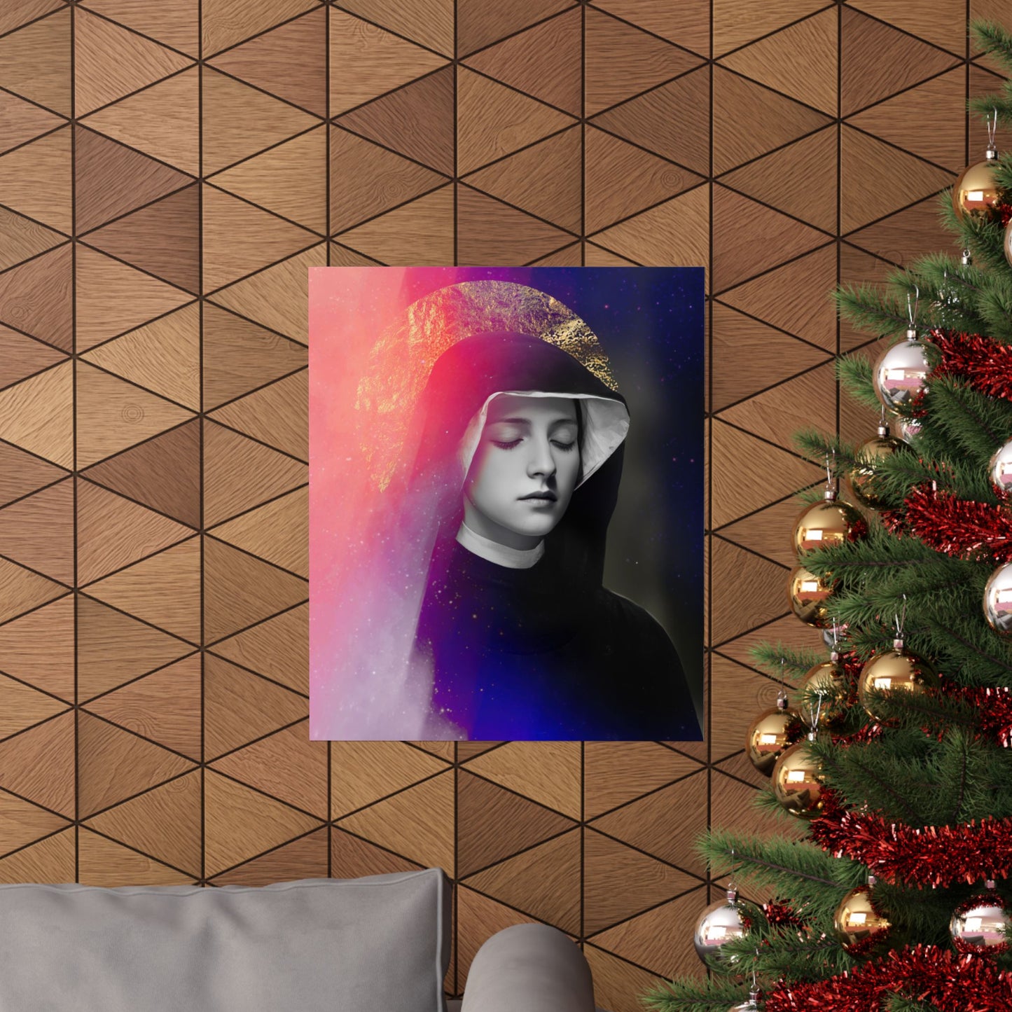 Saint Faustina Kowalska Poster Print - Sanctified Souls Print - Multiple Sizes - Premium Posters - Catholic Art for your home