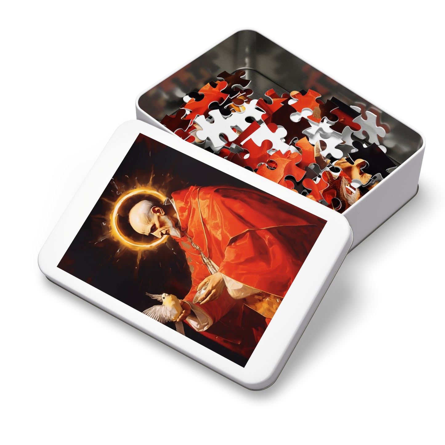 Saint Pope Gregory - Puzzle and Keepsake Tin - Religious Jigsaw Puzzle (30, 110, 252, 500,1000-Piece) - Religious Puzzle