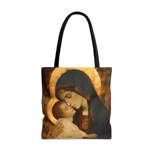 Mary, Mother of God - Divine Mother Tote Bag - Large Medium Small Faith Art Bag - Catholic Faith Purse - Religious Carry All