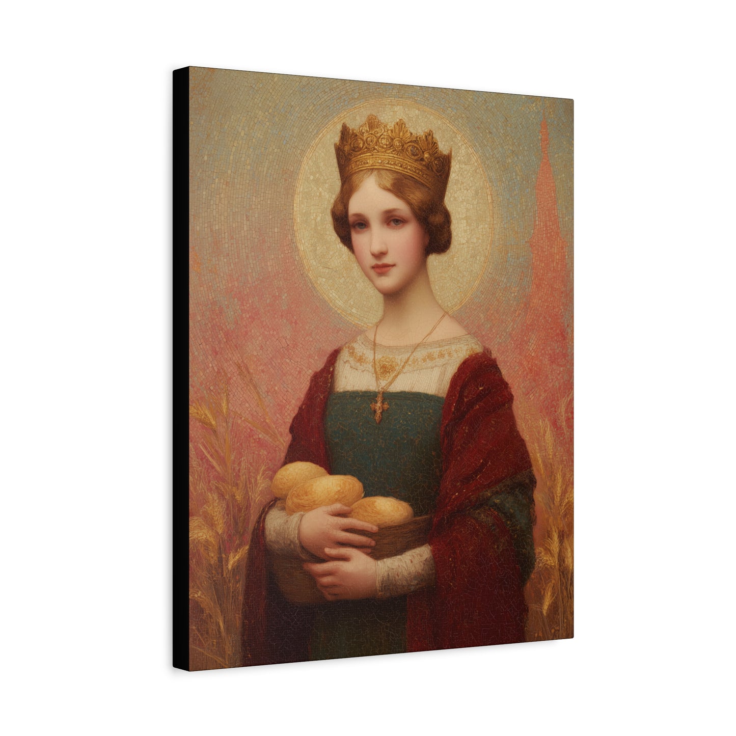 Saint Elizabeth of Hungary - Gallery Wrapped Canvas - Print - Religious Art for your Home - Catholic Patron Saint Art - Princess