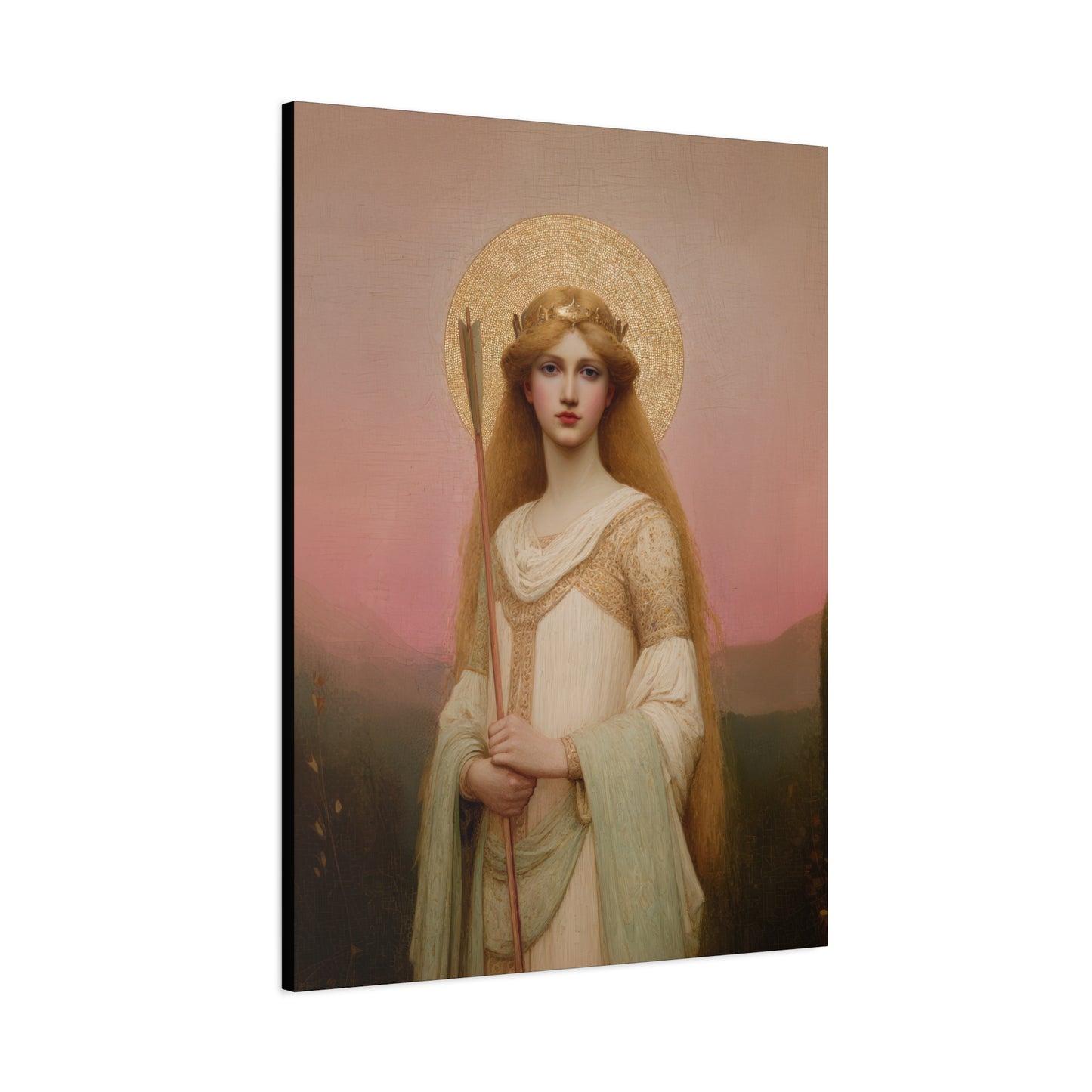 Saint Ursula -  Museum Wrapped Canvas - Sanctified Souls Print - Religious Art for your Home - Catholic Patron Saint Art