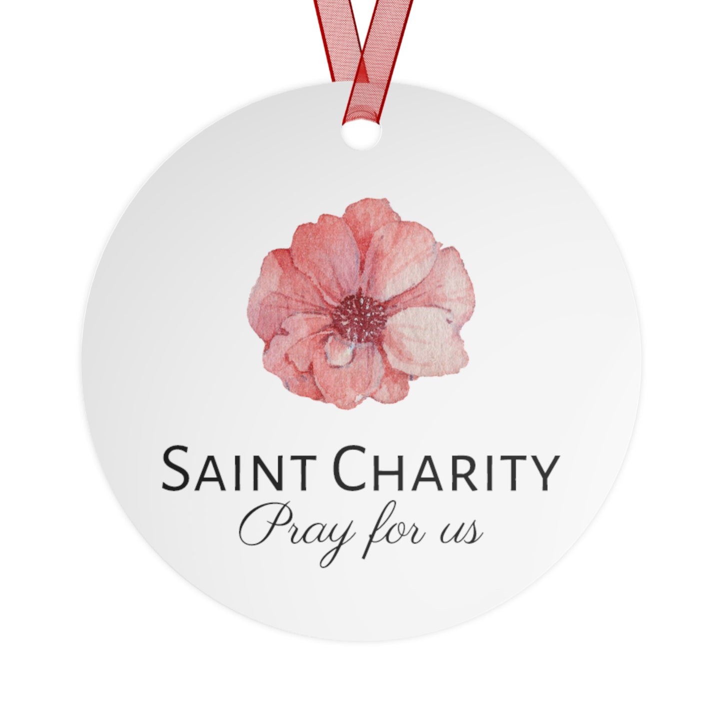 Saint Charity Metal Ornament - Religious Holiday Christmas Ornament and Keepsake - Prayer Ornament - Catholic Christmas Gift