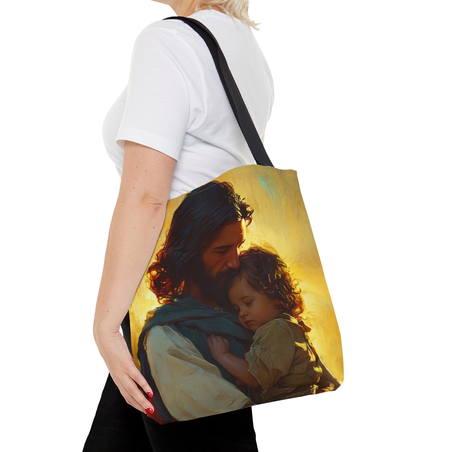 Divine Protector of the Innocent Tote Bag - Large Medium Small Faith Art Bag - Catholic Faith Purse - Religious Carry All