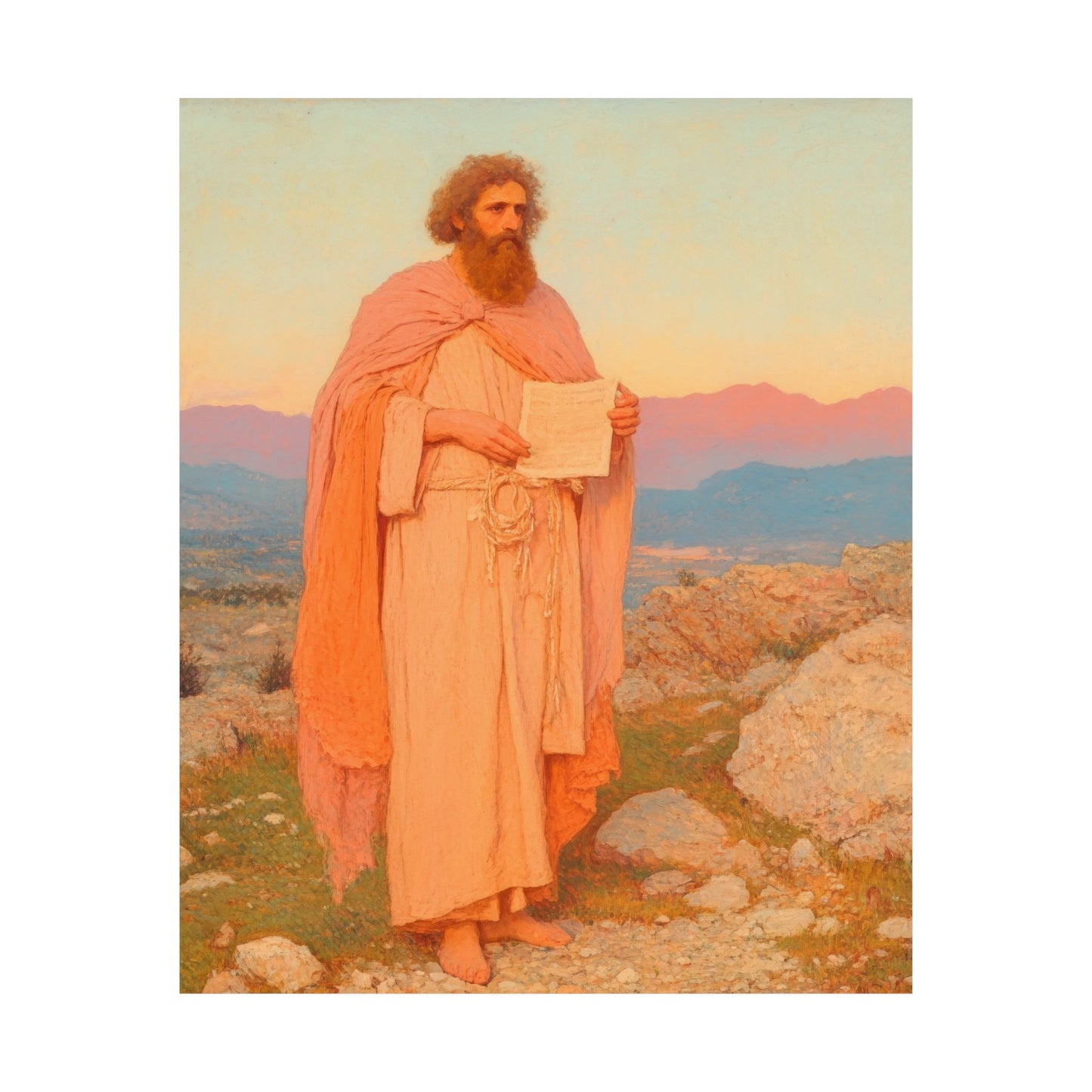 Obadiah - Keeper of the Lord's Warning and Mercy - Sanctified Souls Print - Multiple Sizes - Premium Matte Vertical Posters
