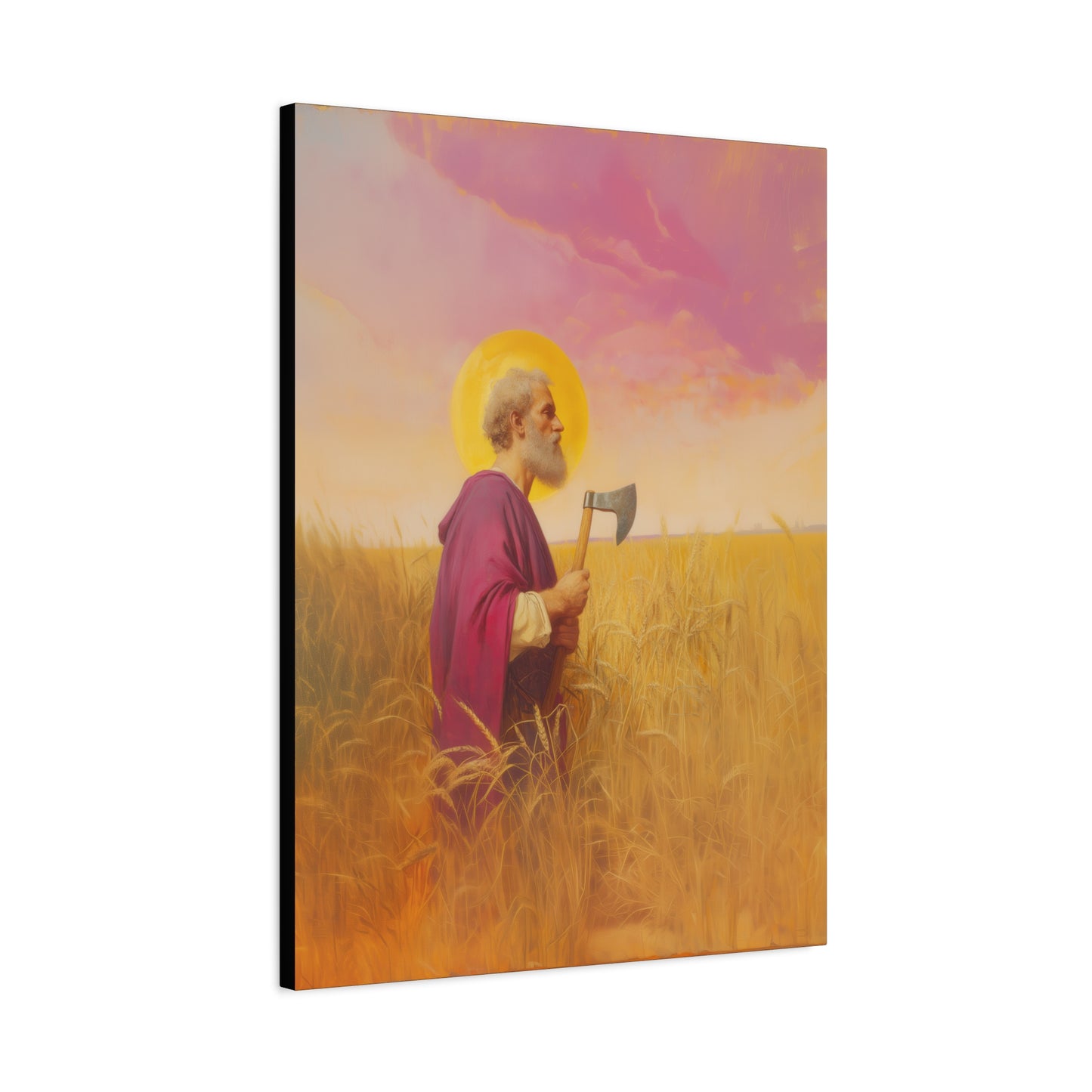 Saint Matthias -  Museum Wrapped Canvas - Sanctified Souls Print - Religious Art for your Home - Catholic Patron Saint Art