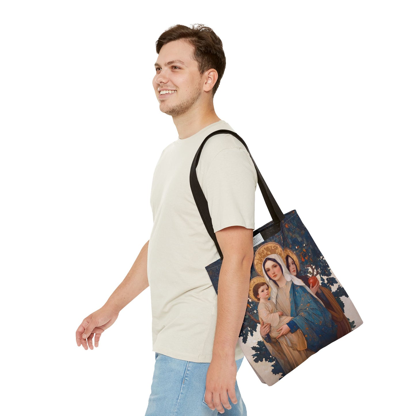 New Eve / Mary, The New Eve - Mother Mary Title - Marian Art - Tote Bag - Large Medium Small Faith Art Bag - Tote Purse