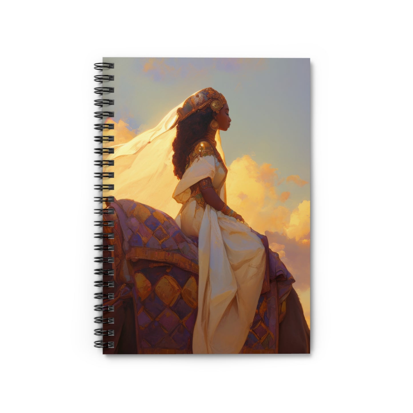Queen of Sheba - Sanctified Souls Art - Religious Based Notebook - Spiral Notebook