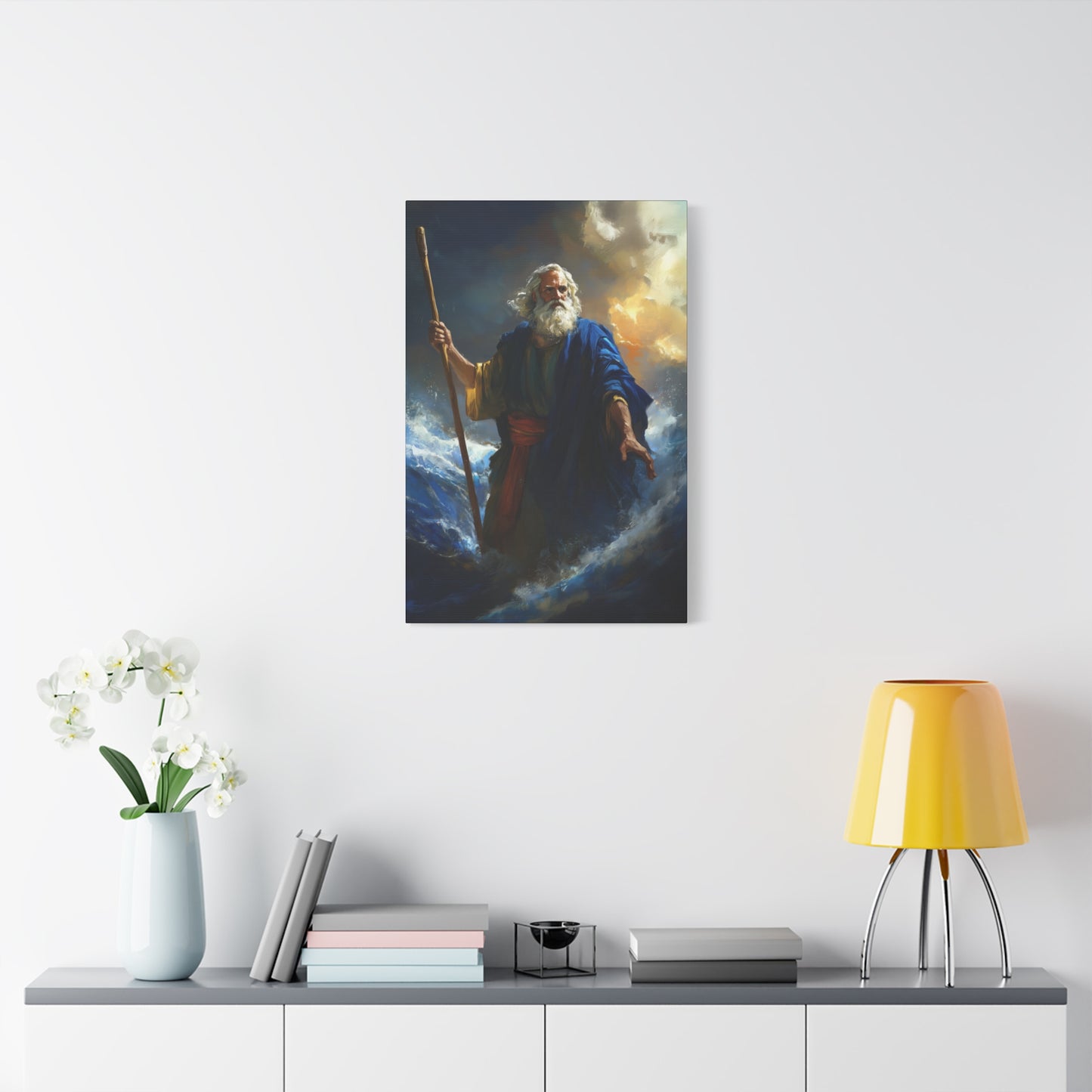 Moses Before the Trembling Sea - Gallery Wrapped Canvas - Print - Religious Art for your Home - Catholic Art