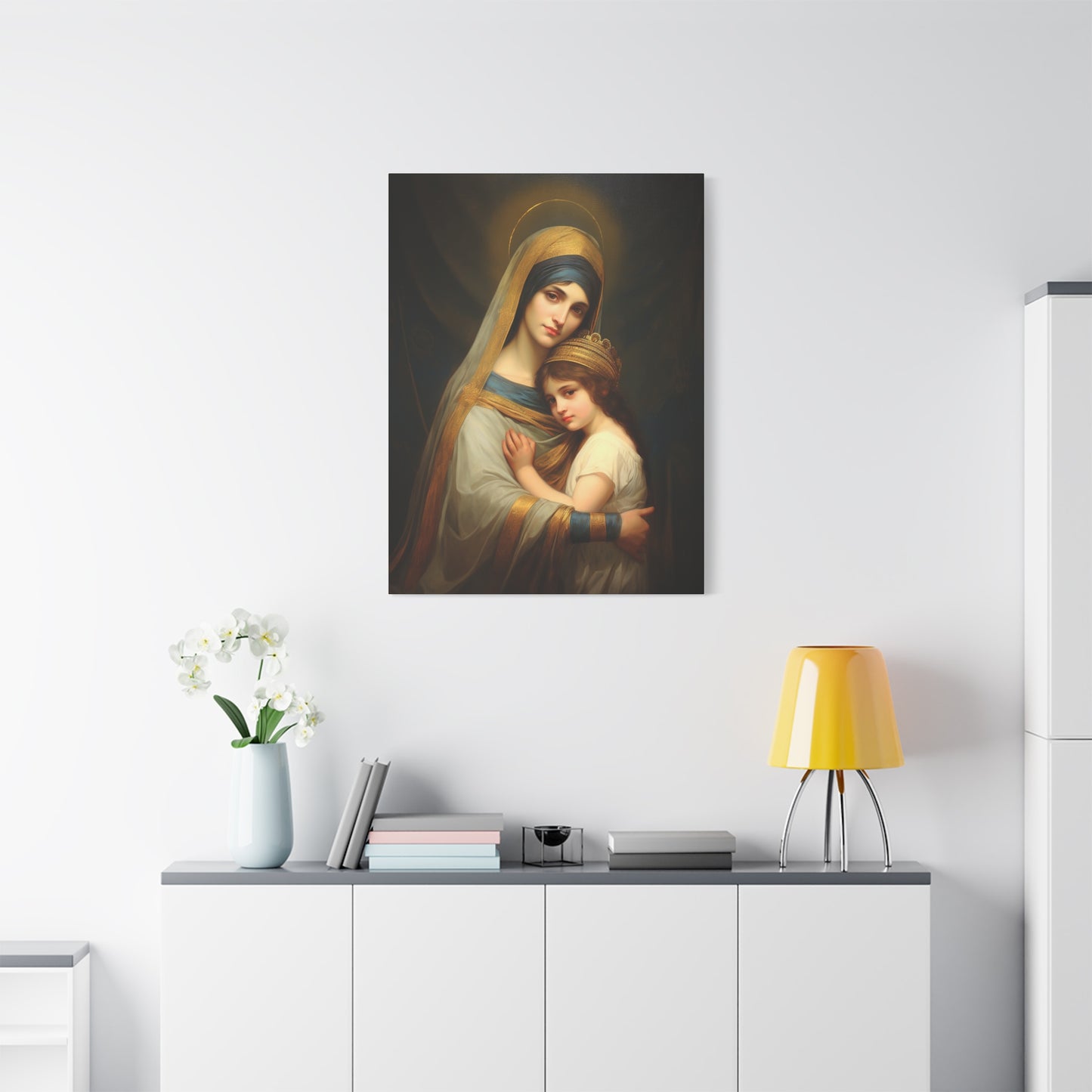 Saint Anne mother of Mary the Blessed Virgin - Museum Wrapped Canvas - Sanctified Souls Print - Religious Art for your Home