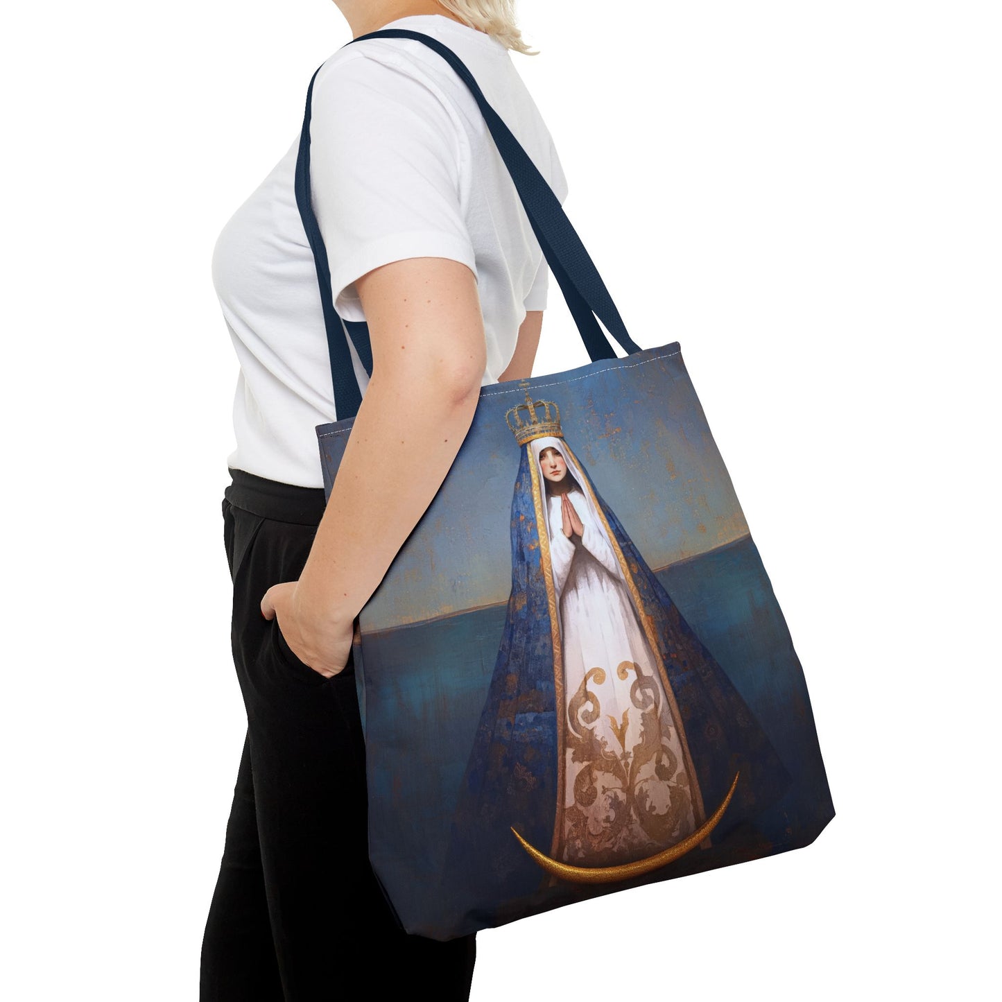 Virgen del Valle - Mother Mary  - Virgin of the Valley - Marian Art - Tote Bag - Large Medium Small Faith Art Bag - Tote Purse