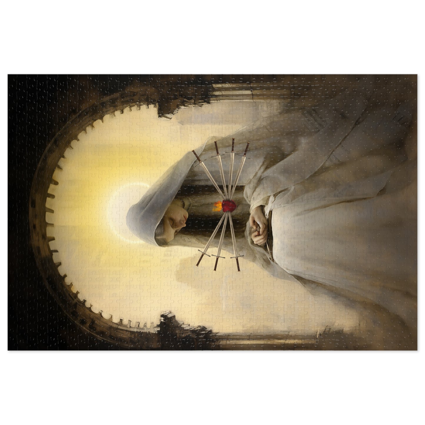 Our Lady of Sorrows Puzzle and Keepsake Tin - Religious Jigsaw Puzzle (30, 110, 252, 500,1000-Piece) - Our Lady of Sorrows