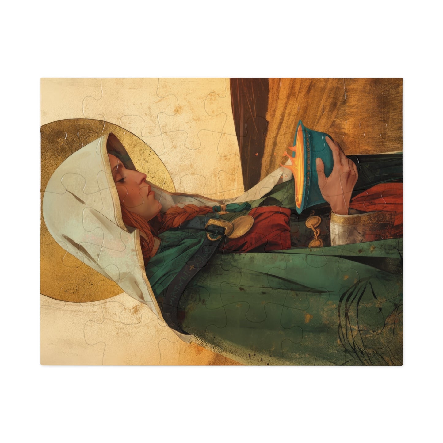 Saint Brigid of Ireland / Kildare - Puzzle and Keepsake Tin - Religious (30, 110, 252, 500,1000) - Religious Puzzle - Gifts for Catholics