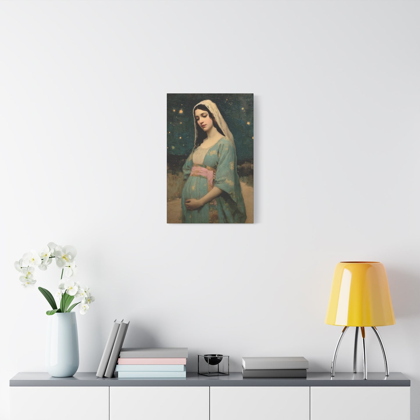 Our Lady of 'O' - Our Lady of Expectation - Mother Mary - Marian Art - Gallery Wrapped Canvas - Print - Catholic Art Print