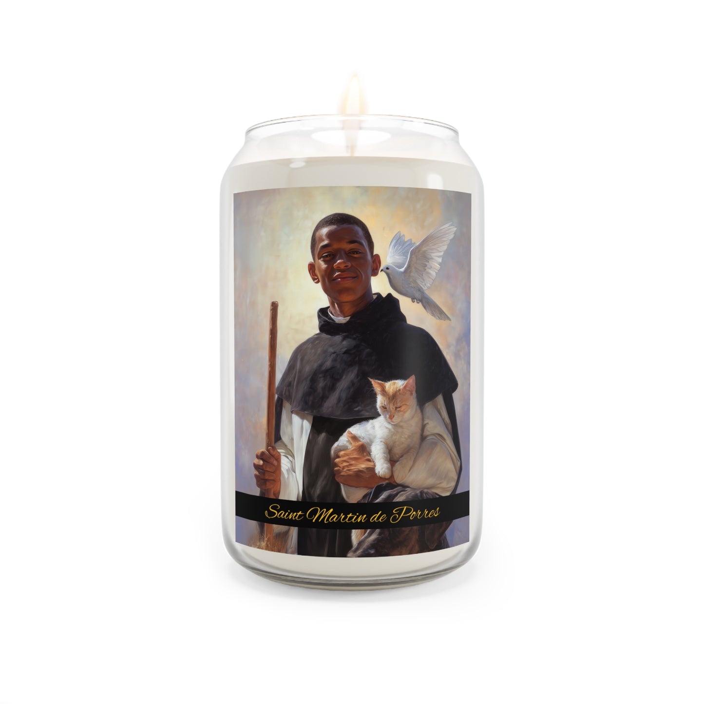 Saint Martin de Porres - Scented Prayer Candle, 13.75oz - Tall Size - Religious Prayer Candle