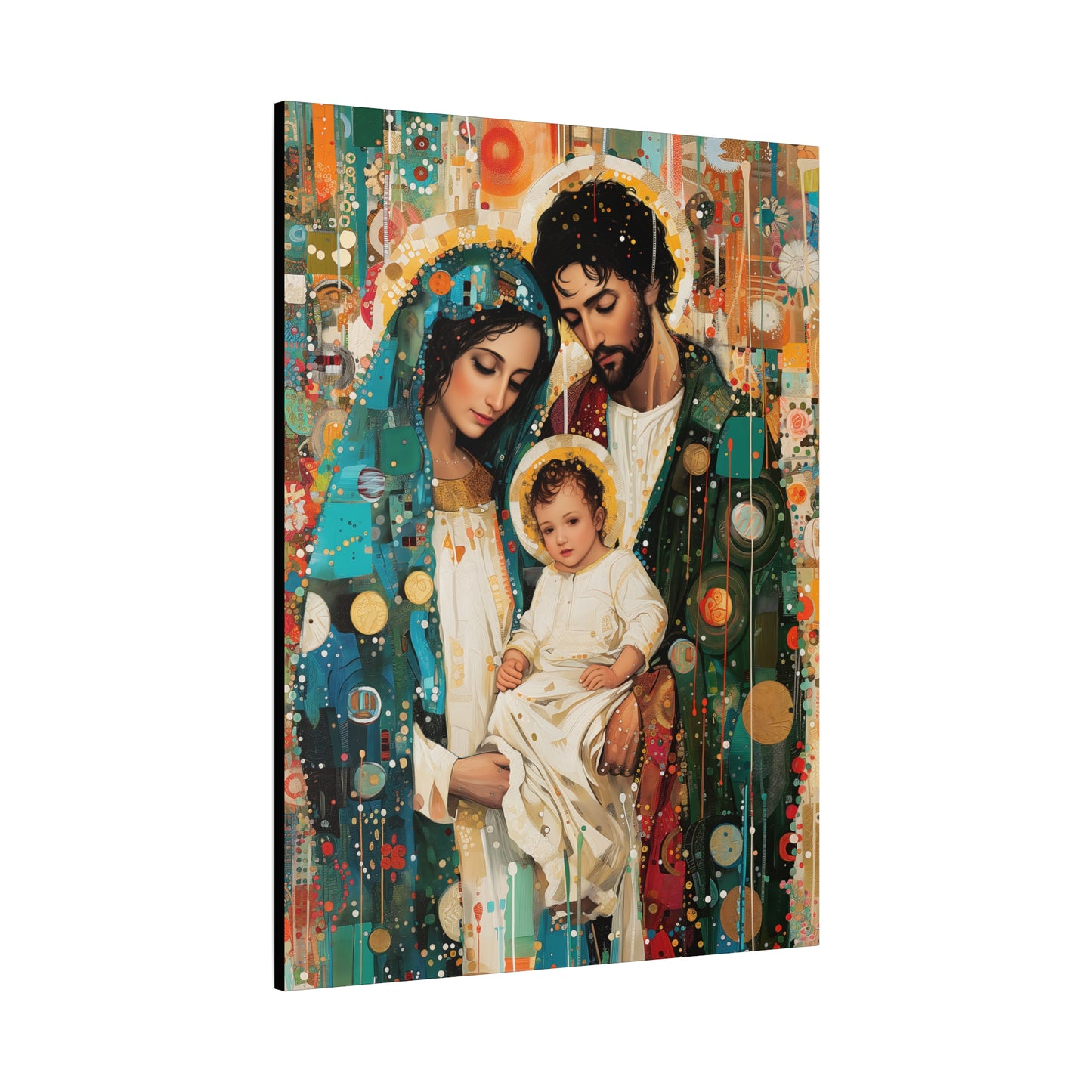 Eternal Light - Mary, Joseph, and the Christ Child - Museum Wrapped Canvas - Sanctified Souls Print - Religious Art - Holy Family Art