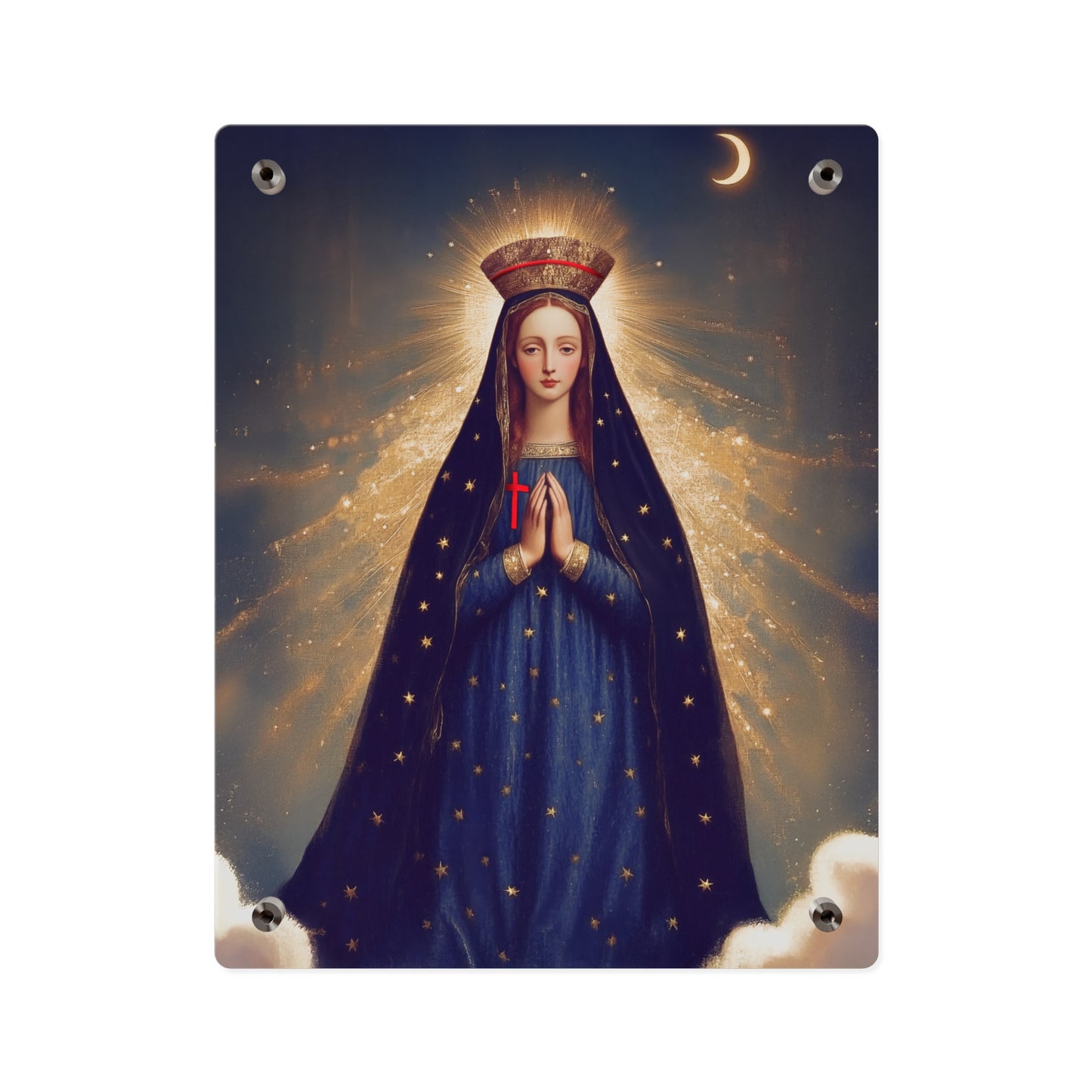 Our Lady of Pontmain Wall Art Panel - Ready to Hang Acrylic Print - Catholic Saint Art - Patron Saint Print - Mother Mary Art