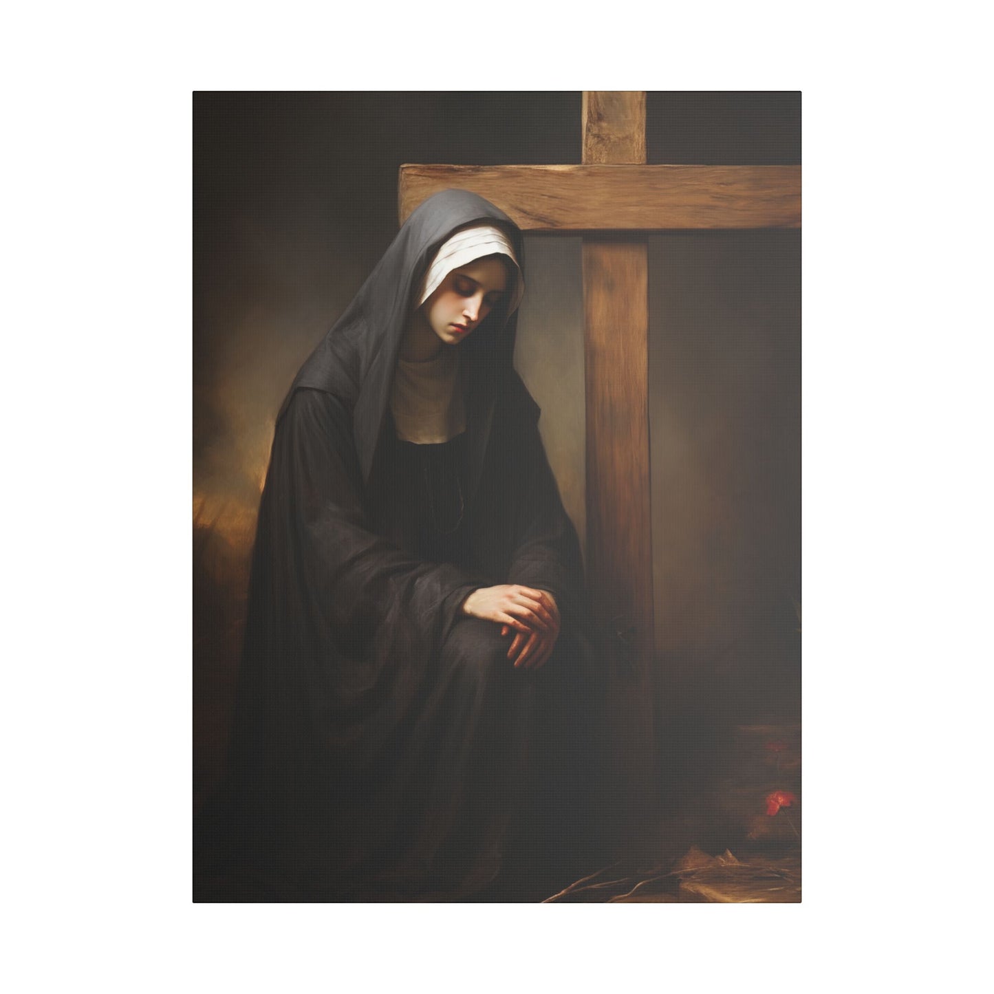 Saint Clare of Montefalco Canvas Print - Multiple Sizes - Catholic Home art - Gallery Wrapped Canvas - Sanctified Souls Print