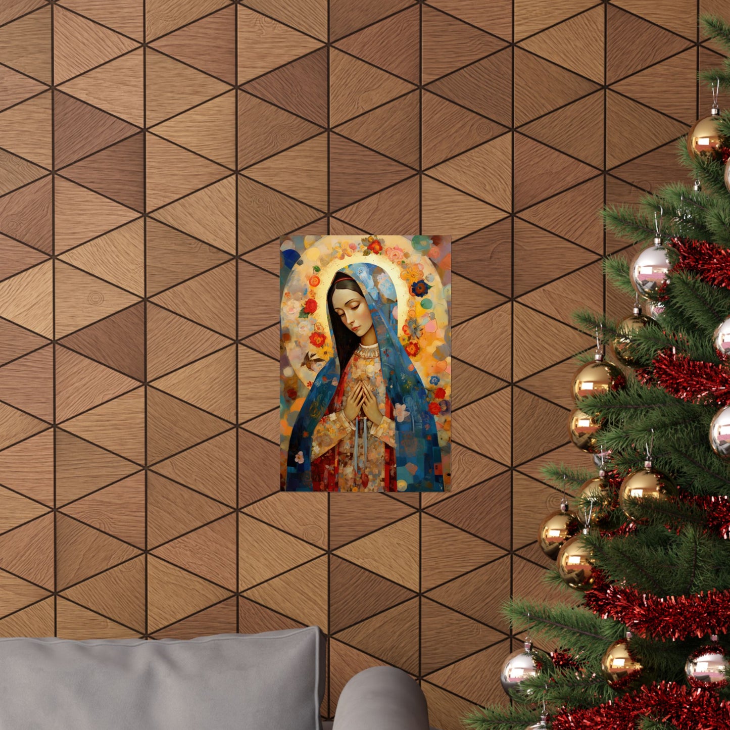 Mary's Silent Blessing - Sanctified Souls Print - Multiple Sizes - Premium Matte Vertical Posters